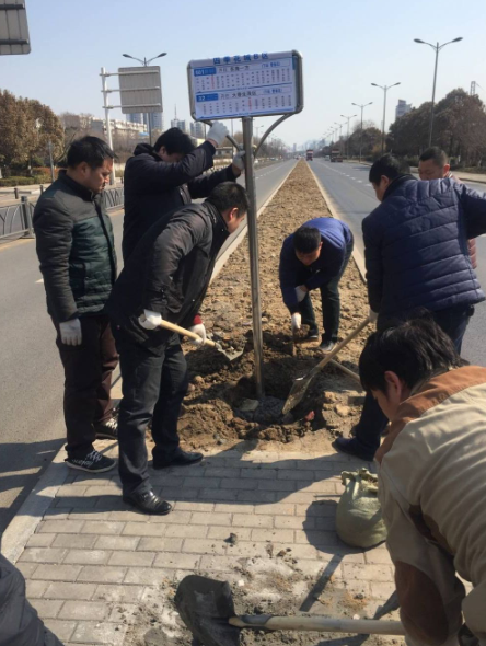 公交東部公司重新樹立大港路等臨時站牌